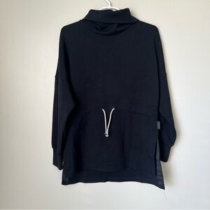 Varley Women’s Black Barton Mock Neck Pullover with Drawstring Waist Size XS